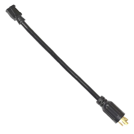 Superior Electric Plug Adapter, STW, 5-15R, L5-20P, 1 ft., Black SE1533